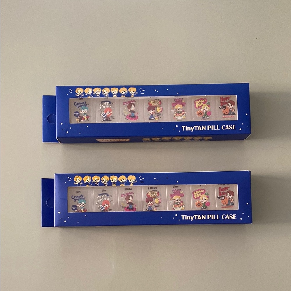 Pill Cases with BTS Cartoon Characters (2)